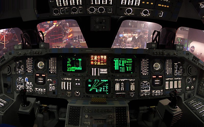 Space Shuttle Cockpit, Johnson Space Center, Houston, Texas
