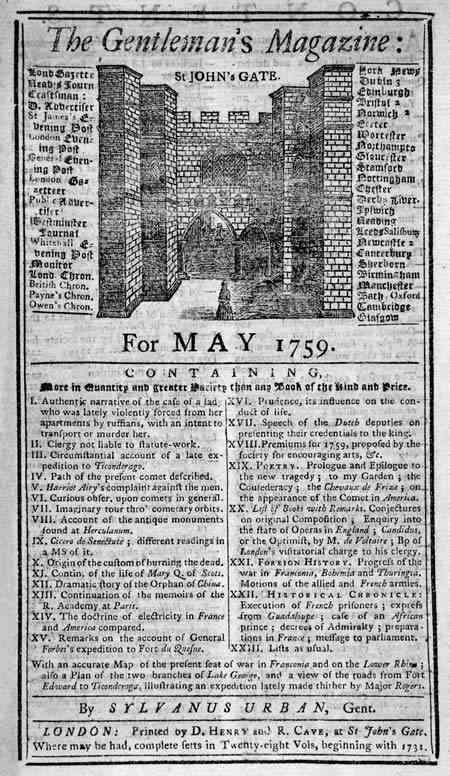  (1731)    The Gentleman's Magazine,     1731   .   ,   (Edward Cave)       Sylvanus Urban,      magazine, .. ,         ,     makazin.    1907 ,    200 !  ,   Cosmopolitan,       