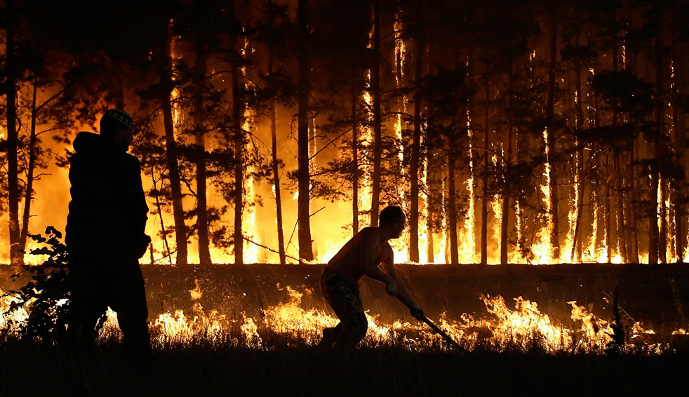 Лесные пожары в России продолжаются