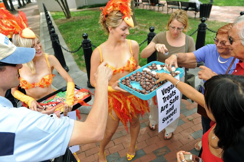 PETA hands out egg-free cupcakes in D.C.