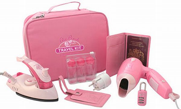 Путешествовать тоже нужно с комфортом.<br />Ну, а сказать, что любая хозяйственная барышня будет в восторге получить розовый набор гаечных ключей в подарок - ничего не сказать.